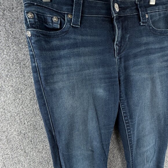 True Religion Jeans Women Stretch Jegging Spell Out Logo Denim Urban ACTL 29X28 - Picture 3 of 16